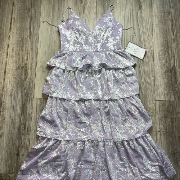 Aidan by Aidan Mattox Halter Tiered Maxi Dress - Picture 4 of 13